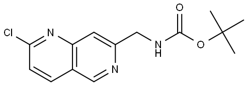 Carbamic acid, N-[(2-chloro-1,6-naphthyridin-7-yl)methyl]-, 1,1-dimethylethyl ester Structure