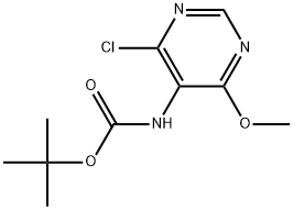tert-butyl (4-chloro-6-methoxypyrimidin-5-yl)carbamate Structure