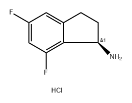 (R)-5,7-Difluoro-2,3-dihydro-1H-inden-1-amine hydrochloride Structure
