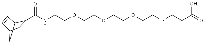 1-(Bicyclo[2.2.1]hept-5-en-2-yl)-1-oxo-5,8,11,14-tetraoxa-2-azaheptadecan-17-oic acid Structure