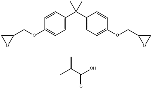 2-propenoic acid, 2-methyl-, polymer with2,2'-[(1-methylethylidene)bis(4,1-phenyleneoxymethylene)]bis[oxirane] Structure