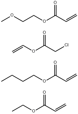 Butyl 2-propenoate polymer with ethenyl chloroacetate, ethyl 2-propenoate and 2-methoxyethyl 2-propenoate Structure