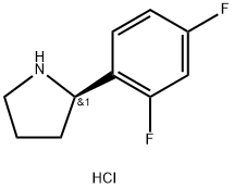 Pyrrolidine, 2-(2,4-difluorophenyl)-, hydrochloride (1:1), (2R)- Structure