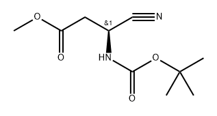 (S)-Methyl 3-((tert-butoxycarbonyl)amino)-3-cyanopropanoate Structure