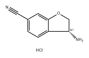 (R)-3-Amino-2,3-dihydrobenzofuran-6-carbonitrile hydrochloride Structure