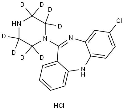 N-Desmethylclozapine-d8 hydrochloride Structure