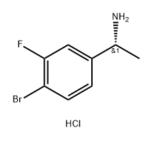 Benzenemethanamine, 4-bromo-3-fluoro-α-methyl-, hydrochloride (1:1), (αR)- Structure