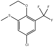 (5-chloro-2-ethoxy-3-(trifluoromethyl)phenyl)(methyl)sulfane Structure