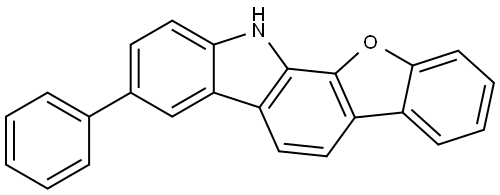 12H-Benzofuro[2,3-a]carbazole, 3-phenyl- Structure