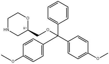 (R)-2-((Bis(4-methoxyphenyl)(phenyl)methoxy)methyl)morpholine Structure