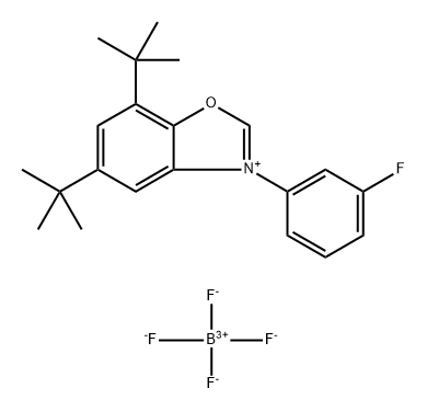 Benzoxazolium, 5,7-bis(1,1-dimethylethyl)-3-(3-fluorophenyl)-, tetrafluoroborate(1-) (1:1) Structure