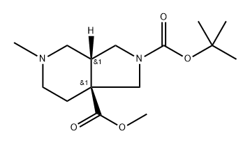 1H-Pyrrolo[3,4-c]pyridine-2,7a-dicarboxylic acid, hexahydro-5-methyl-, 2-(1,1-dimethylethyl) 7a-methyl ester, (3aR,7aS)-rel- Structure