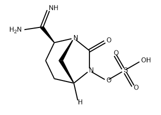 (2S,5R)-2-carbamimidoyl-7-oxo-1,6-diazabicyclo[3.2.1]octan-6-yl hydrogensulfate Structure