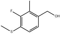 (3-Fluoro-2-methyl-4-(methylthio)phenyl)methanol Structure