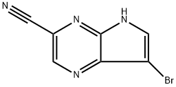 7-Bromo-5H-pyrrolo[2,3-b]pyrazine-3-carbonitrile Structure