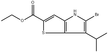 Ethyl 5-bromo-6-isopropyl-4H-thieno[3,2-b]pyrrole-2-carboxylate Structure