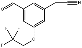 2-(3-Formyl-5-(2,2,2-trifluoroethoxy)phenyl)acetonitrile Structure