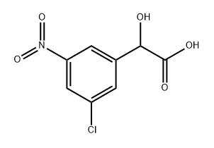 Benzeneacetic acid, 3-chloro-α-hydroxy-5-nitro- Structure