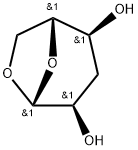 .beta.-D-ribo-Hexopyranose, 1,6-anhydro-3-deoxy- Structure