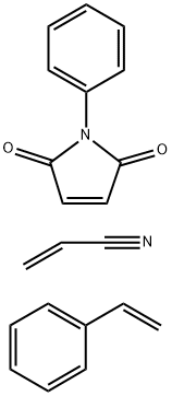 2-Propenenitrile, polymer with ethenylbenzene and 1-phenyl-1H-pyrrole-2,5-dione Structure
