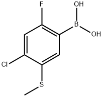 (4-chloro-2-fluoro-5-(methylthio)phenyl)boronic acid Structure