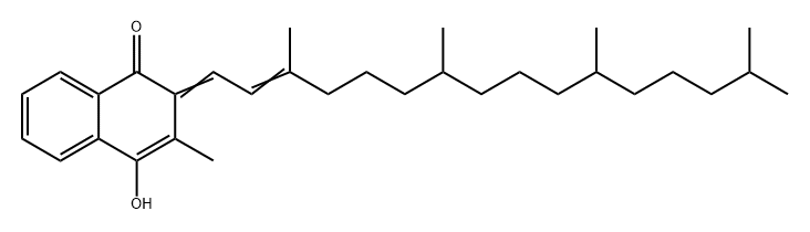4-Hydroxy-3-methyl-2-(3,7,11,15-tetramethyl-2-hexadecen-1-ylidene)-1(2H)-naphthalenone Structure