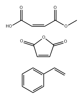 2-Butenedioic acid (Z)-, monomethyl ester, polymer with ethenylbenzene and 2,5-furandione, ammonium salt Structure