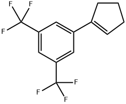 1-(cyclopent-1-en-1-yl)-3,5-bis(trifluoromethyl)benzene Structure