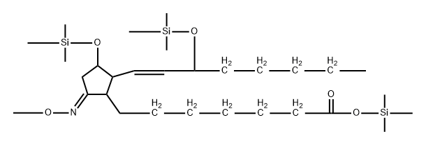 (9Z,11R,13E,15S)-9-(Methoxyimino)-11α,15-bis(trimethylsiloxy)prost-13-en-1-oic acid trimethylsilyl ester Structure