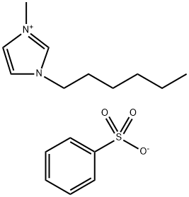 1H-Imidazolium, 3-hexyl-1-methyl-, benzenesulfonate (1:1) Structure