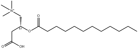 1-Propanaminium, 3-carboxy-N,N,N-trimethyl-2-[(1-oxododecyl)oxy]-, (R)- (9CI) Structure