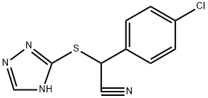 Benzeneacetonitrile, 4-chloro-α-(1H-1,2,4-triazol-5-ylthio)- Structure