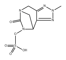 2,4,5,8-Tetrahydro-2-methyl-5-(sulfooxy)-6H-4, 7-methano-1,2,3-triazolo[4,5-e][1,3]diazepin6-one Structure