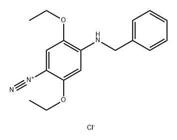 Benzenediazonium, 2,5-diethoxy-4-[(phenylmethyl)amino]-, chloride (1:1) Structure