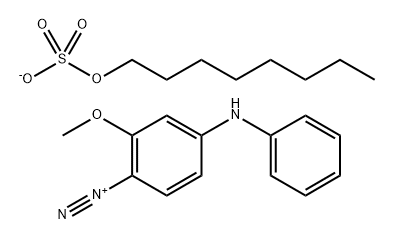 Benzenediazonium, 2-methoxy-4-(phenylamino)-, octyl sulfate (1:1) Structure