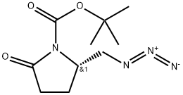 1,?1-?Dimethylethyl (2S)?-?2-?(azidomethyl)?-?5-?oxo-?1-?pyrrolidinecarboxyla?te Structure