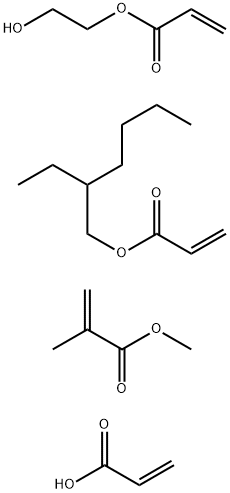 2-Propenoic acid, 2-methyl-, methyl ester, polymer with 2-ethylhexyl 2-propenoate, 2-hydroxyethyl 2-propenoate and 2-propenoic acid Structure