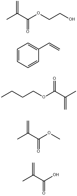 2-Methyl-2-propenoic acid, polymer with butyl 2-methyl-2-propenoate, ethenylbenzene, 2-hydroxyethyl 2-methyl-2-propenoate and methyl 2-methyl-2-propenoate Structure