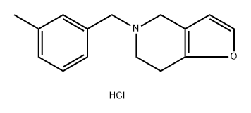 Furo[3,2-c]pyridine, 4,5,6,7-tetrahydro-5-[(3-methylphenyl)methyl]-, hydrochloride (1:1) Structure