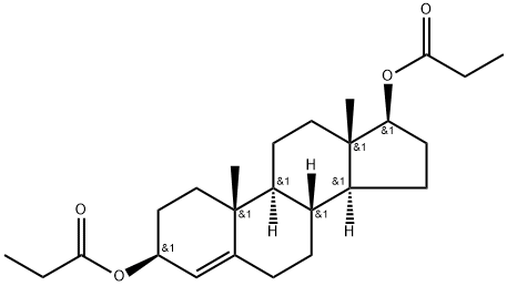 Androst-4-ene-3,17-diol, dipropanoate, (3β,17β)- Structure