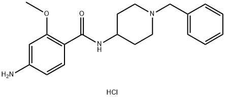 Benzamide, 4-amino-2-methoxy-N-[1-(phenylmethyl)-4-piperidinyl]-, hydrochloride (1:2) Structure