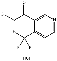 Ethanone, 2-chloro-1-[4-(trifluoromethyl)-3-pyridinyl]-, hydrochloride (1:1) Structure