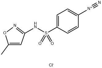 Benzenediazonium, 4-[[(5-methyl-3-isoxazolyl)amino]sulfonyl]-, chloride (1:1) Structure