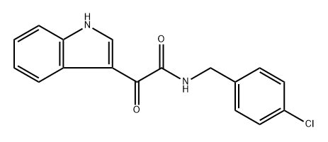 1H-Indole-3-acetamide, N-[(4-chlorophenyl)methyl]-α-oxo- Structure