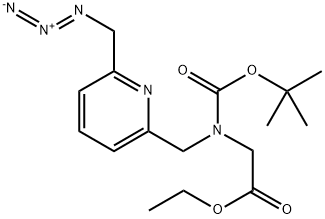 Glycine, N-[[6-(azidomethyl)-2-pyridinyl]methyl]-N-[(1,1-dimethylethoxy)carbonyl]-, ethyl ester Structure