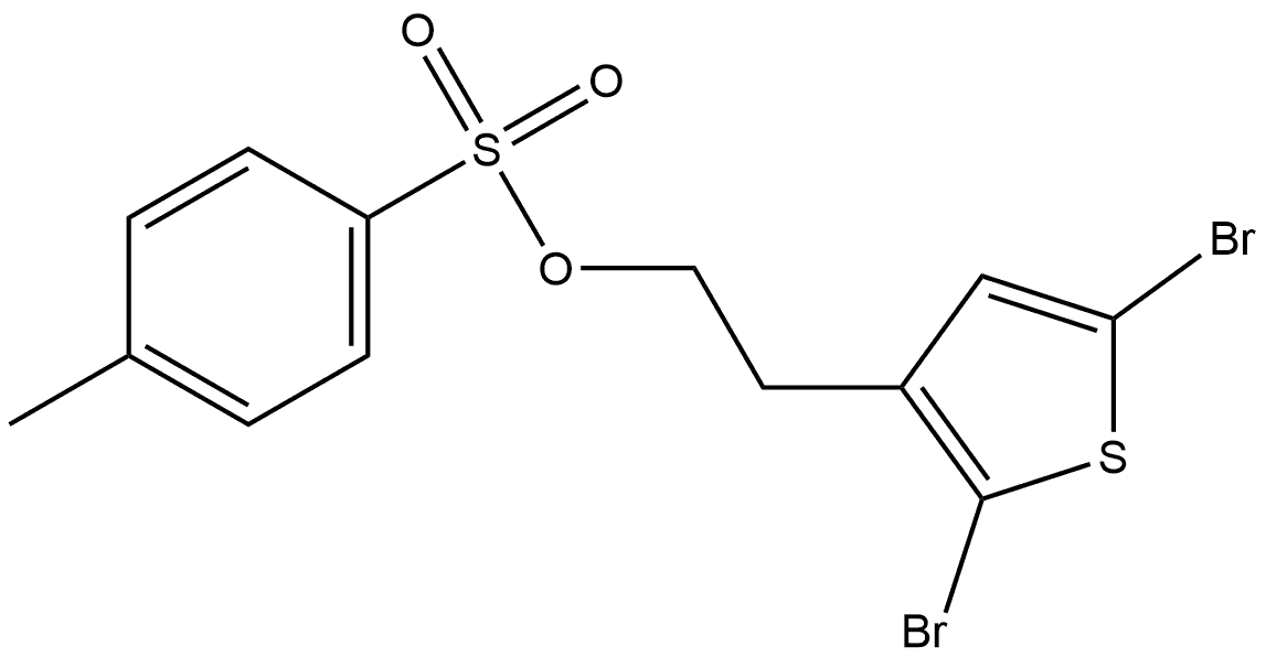 3-Thiopheneethanol, 2,5-dibromo-, 3-(4-methylbenzenesulfonate) Structure