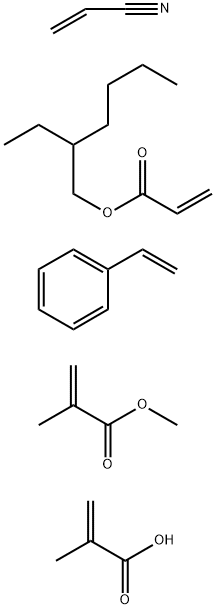 2-Propenoic acid, 2-methyl-, polymer with ethenylbenzene, 2-ethylhexyl 2-propenoate, methyl 2-methyl-2-propenoate and 2-propenenitrile Structure