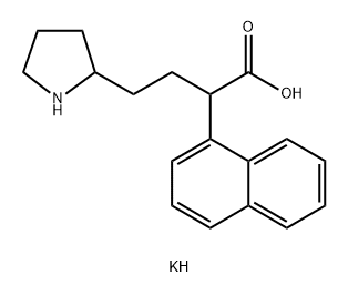 α-[2-(2-Pyrrolidinyl)ethyl]-1-naphthaleneacetic acid potassium salt Structure