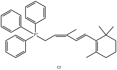 Phosphonium, [(2Z,4E)-3-methyl-5-(2,6,6-trimethyl-1-cyclohexen-1-yl)-2,4-pentadien-1-yl]triphenyl-, chloride (1:1) Structure
