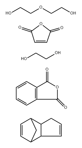 1,3-Isobenzofurandione, polymer with 1,2-ethanediol, 2,5-furandione, 2,2'-oxybis[ethanol] and 3a,4,7,7a-tetrahydro-4,7-methano-1H-indene Structure